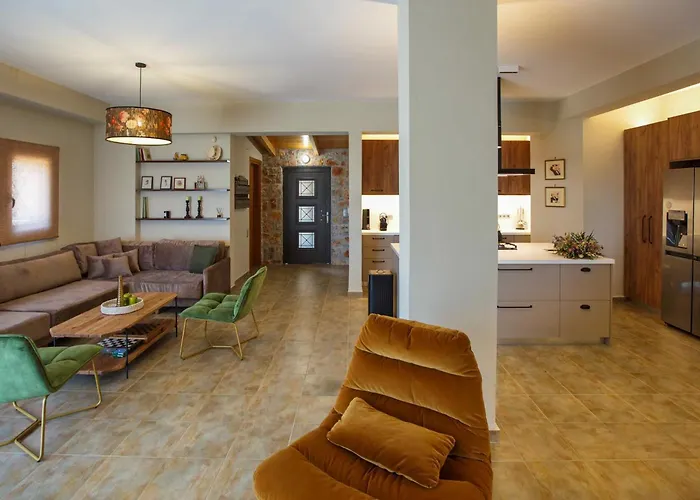 ヴィラ Aether Panorama Pool Retreat Epáno Epídhavros